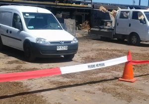 cinta delimitación de peligro en industria